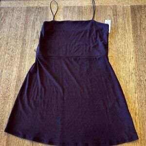 Abercrombie & Fitch  Brown Ribbed Knit Spaghetti Strap Bodycon Mini Dress NWT